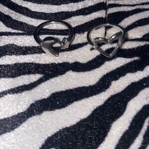 Cute silver rings set